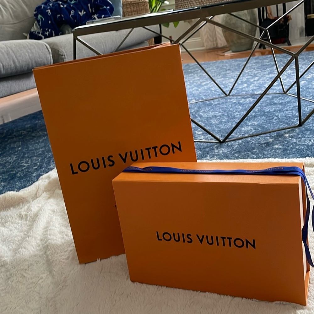 Louis Vuitton Bag and gift box w/ribbon, will fit small bag